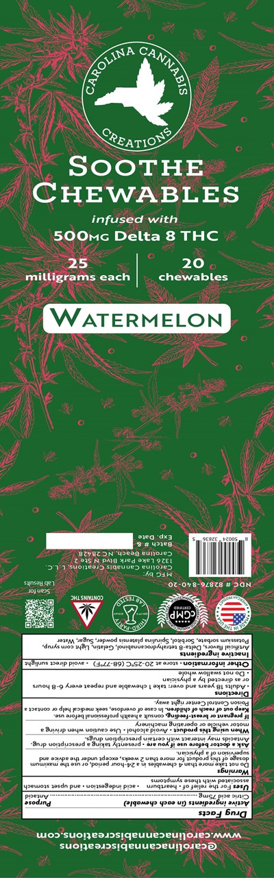 Bag Label (Delta 8 Chewable Watermelon Pouch Gelatin)